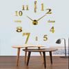 Yiteng 3D Radio Wave Luminous DIY Handmade Clock Wall Clock Wall Sticker with Arabic Numerals and English Letters Simple Stylish Free Placement