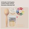 DIY Crafts Sock Darning Kit Egg/Mushroom Shaped Weaving Loom Darning Egg for Socks 50 Color Threads Wooden Base Weaving Loom Kit