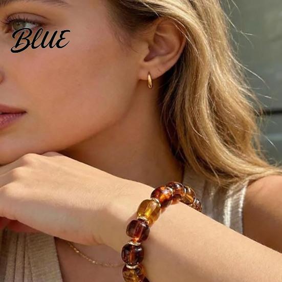 Easy Match Wristwear Women Bracelet Bohemian Style Multi-Layered Resin Beaded