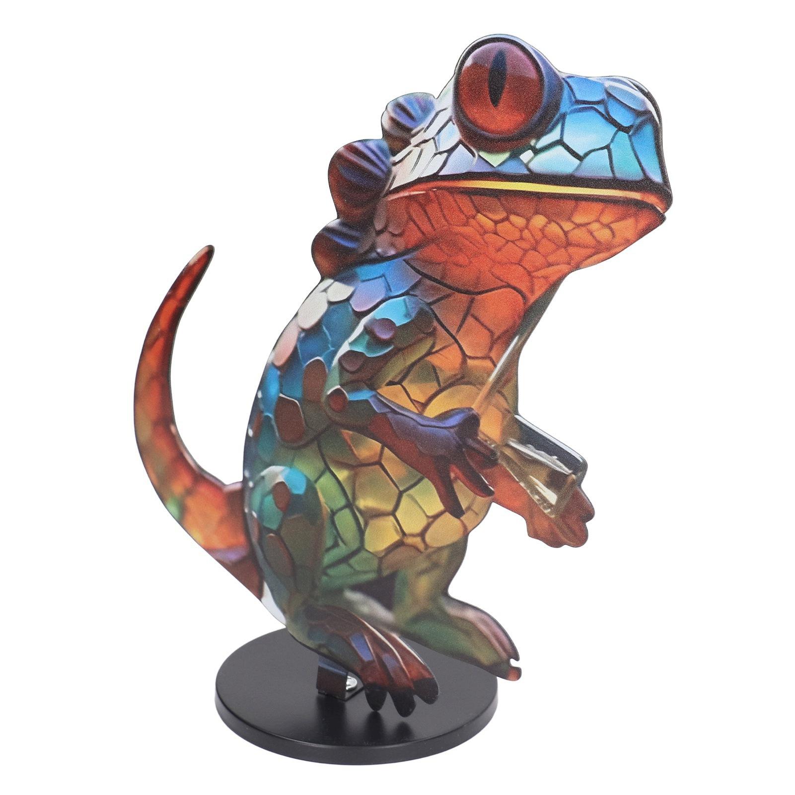 

Wild Animal Colorful Acrylic Art Desktop Ornament Home Office Decorative Ornament F