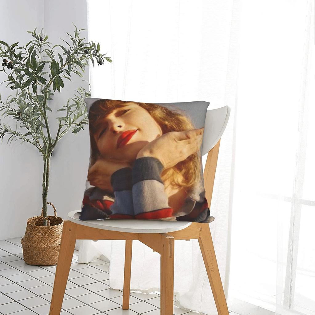 Trendy Singer Girl Pillow Case Retro Trendy Pillow Cover Graphic Pillowcases For Living Room Chair
