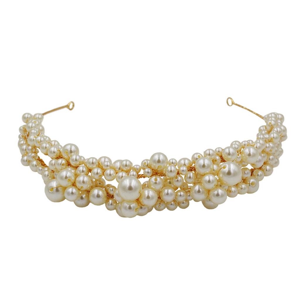 

Жемчужная бисерная повязка на голову Свадебное Свадебное Помолвочное украшение для головы Головной убор Украшение Головной убор Аксессуары для женщины