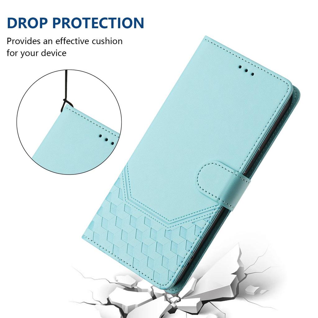 Itel City 200 Honeycomb Texture Leather Phone Case with Card Holder for S26 Ultra