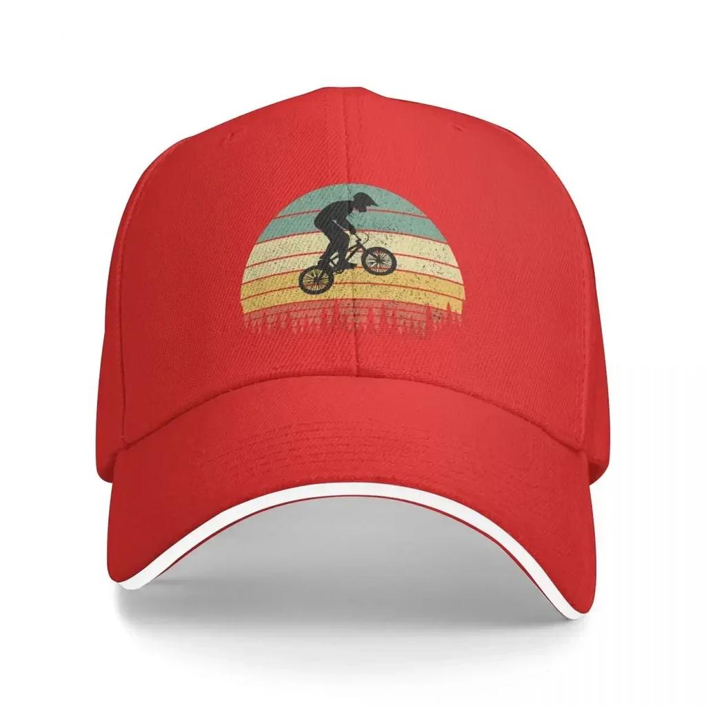 BMX Bike Boy Jumping Over Trees at Sunset Baseball Cap New In The Hat Hat Luxury Brand Golf Wear Vintage Girl Unisexs