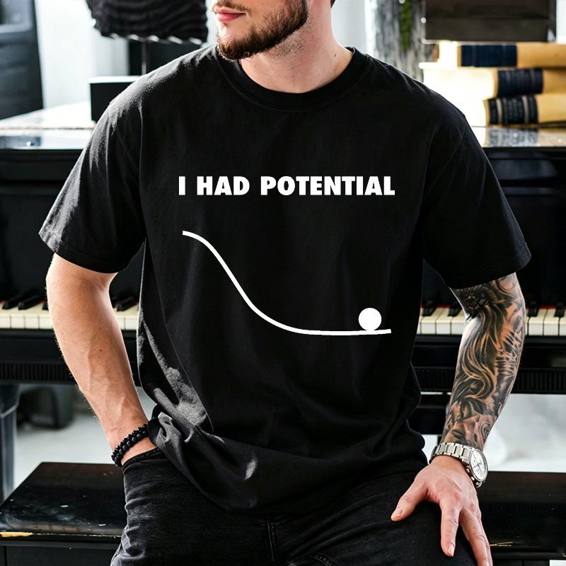 Dr Grace s I Had Potential Shirt Project Hail Mary Tshirt Jazz Hands Funny Science Gift Teacher Shirts Cotton Tops Men Clothing S разноцветный