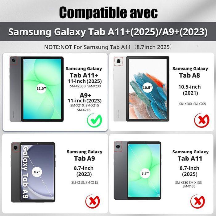 Coque pour Samsung Galaxy Tab A11 Plus, Protection Slim avec Fonction Support - Vert