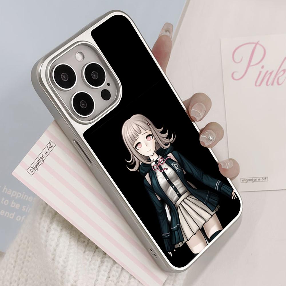 Danganronpa Chiaki Nanami Phone Case for iPhone 17 16 15 14 13 12 11 Air Pro Max Plus Electroplated Silver Cover