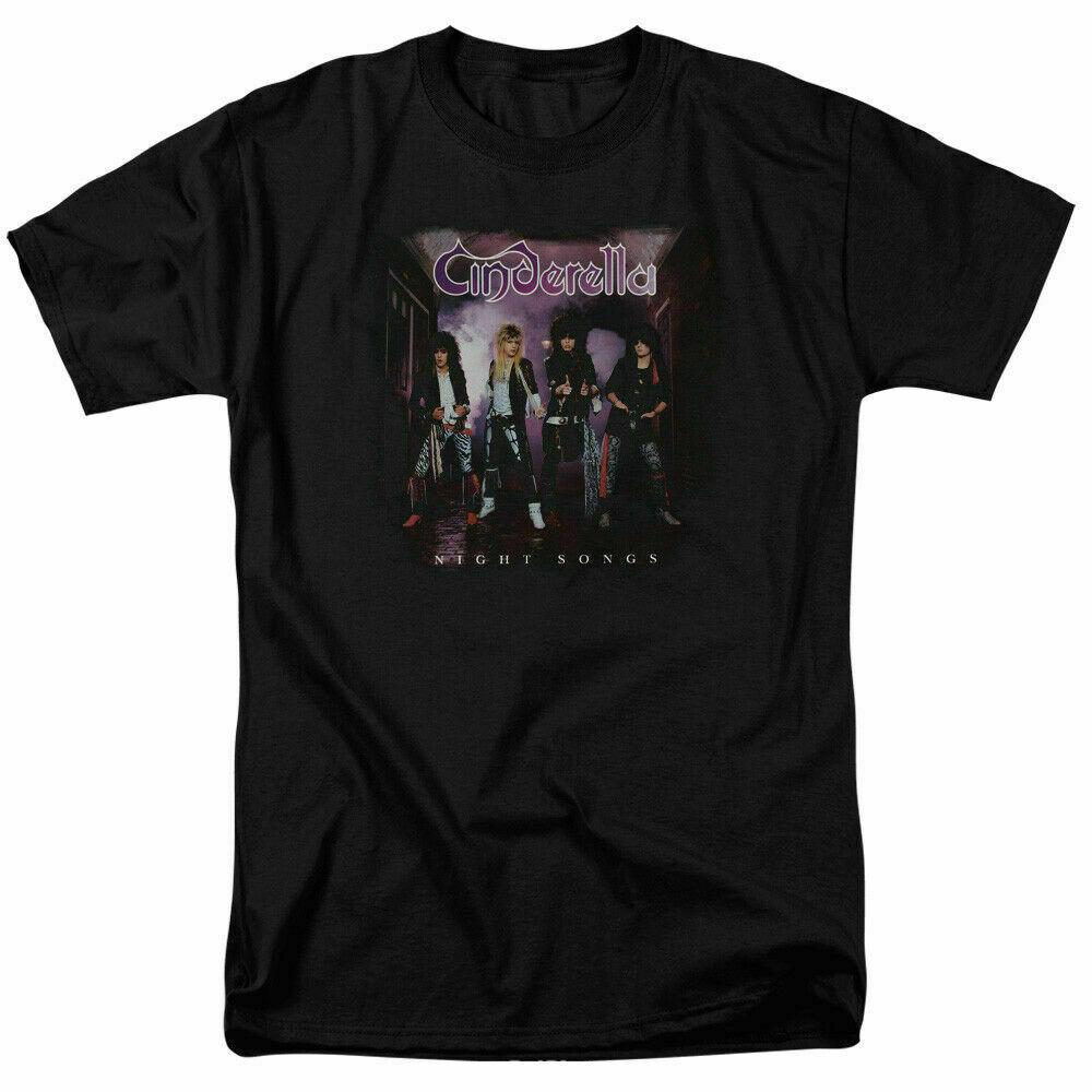 26 Cinderella Night Songs T Shirt Licensed Rock n Roll Band Merch Music Black Unisex T-Shirt XXXXL