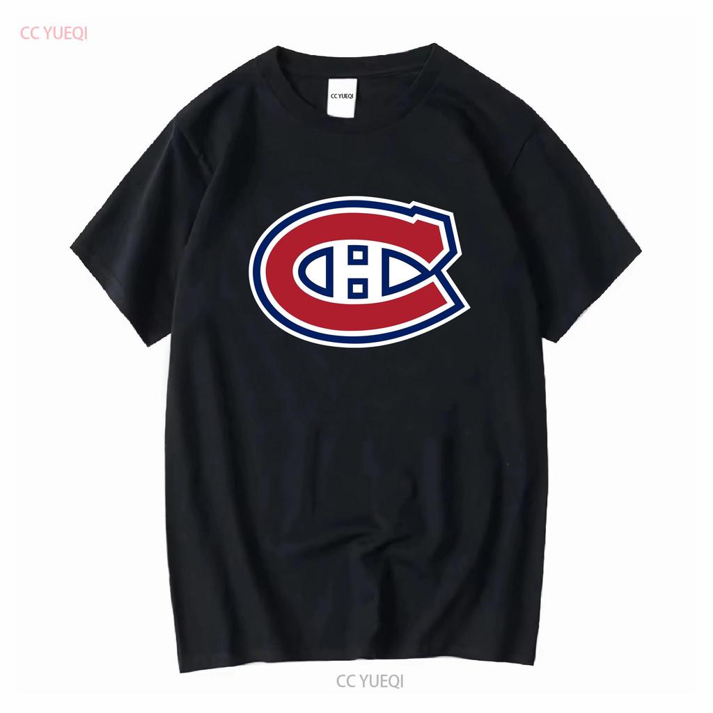Montreal Canadiens Logo Aktives T-Shirt Lustiges T-Shirt Amerikanischer Vintage-Stil Gewaschen Atmungsaktiv Unisex Leicht für Männer Vielseitig Dehnbar