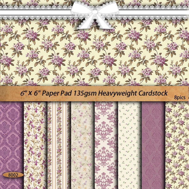 Набор декоративных наклеек: 8 листов для Bullet Journal, узорная бумага для DIY с двусторонним скотчем, складные