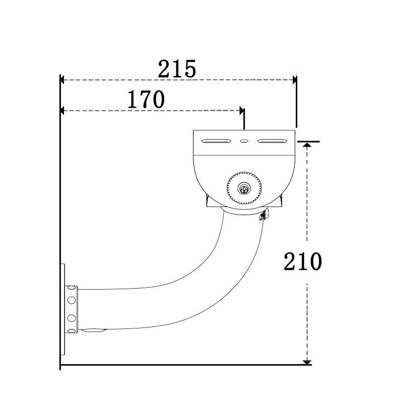 Aluminum Alloy Monitor Bracket 215° Bend Wall Mount for Indoor/Outdoor Waterproof Surveillance Camera