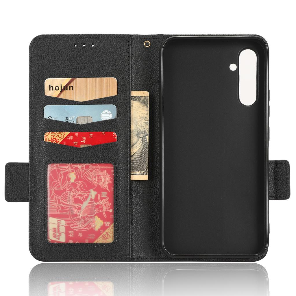 Cell Phone Case for Samsung Galaxy A34 5G,Litchi Texture Shockproof Flip Leather Phone Cover with Wallet Stand