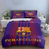 FC Barcelona Team Logo Bedding Duvet Cover Set Duvet Cover Pillowcases  (1*Duvet Cover 2*Pillowcases, Without Duvet Insert)