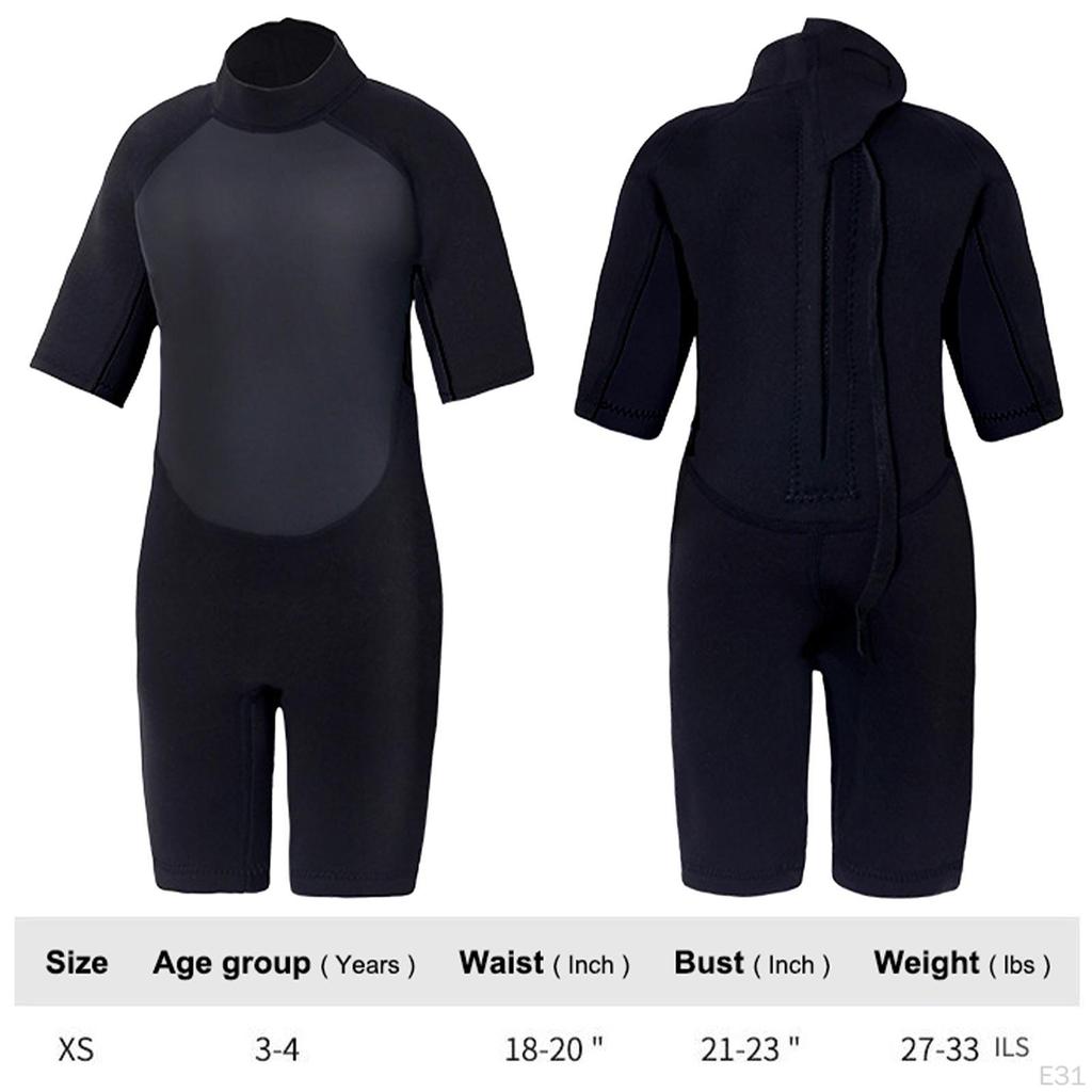 Buy 3mm Neoprene Kids Shorty Wetsuit Short Sleeve Swimsuit for Diving Spearfishing Youth at