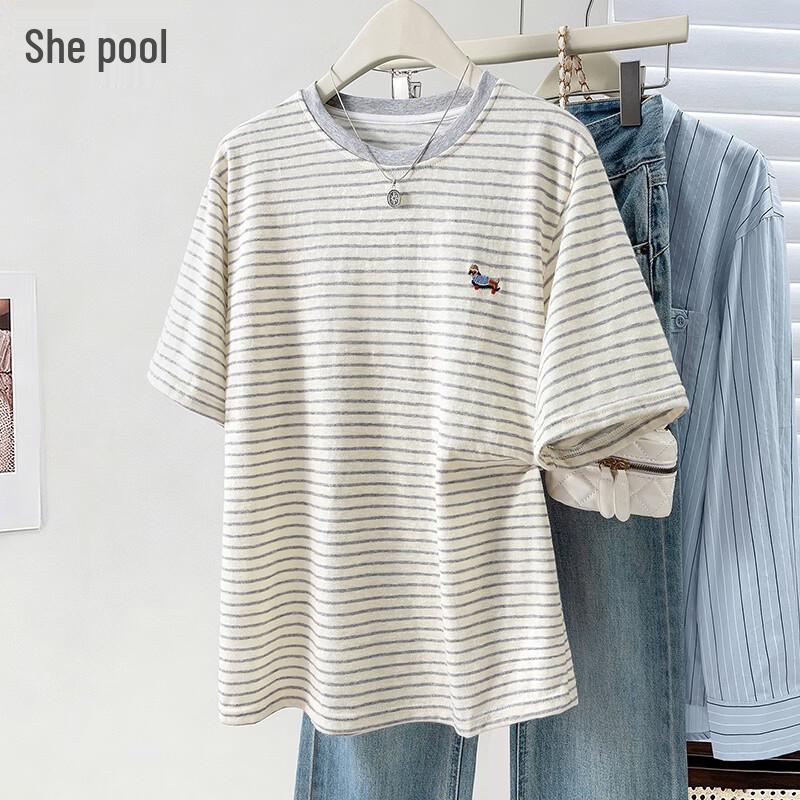 Women s Japanese Style Striped T-shirt M