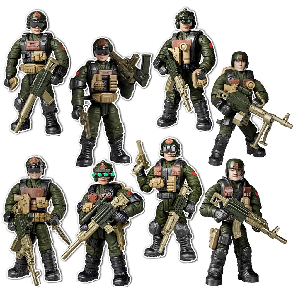 Weltkrieg Armee Militär Soldaten Spezialeinheiten Modell Zusammenbau Bausteine Ziegel Detailliertes Bildungsmodell DIY Geburtstagsspielzeug