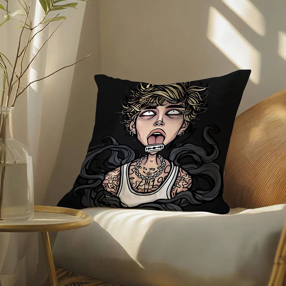 

MGK Колсон Бейкер Machine Gun Kelly-Y Наволочка Шелковистая элегантная Комфорт Диван-кровать Невидимая молния Пляжная наволочка 12x12Inch