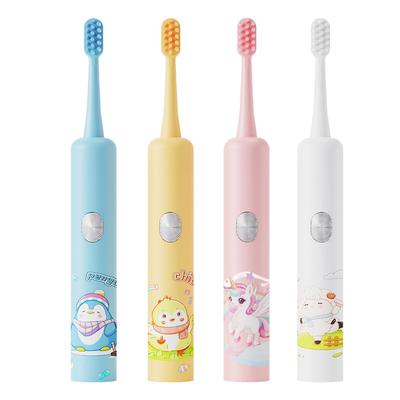 The Fuselage Is Printed with Soft Fur Cartoon Patterns and Customized Children's Electric Toothbrush.