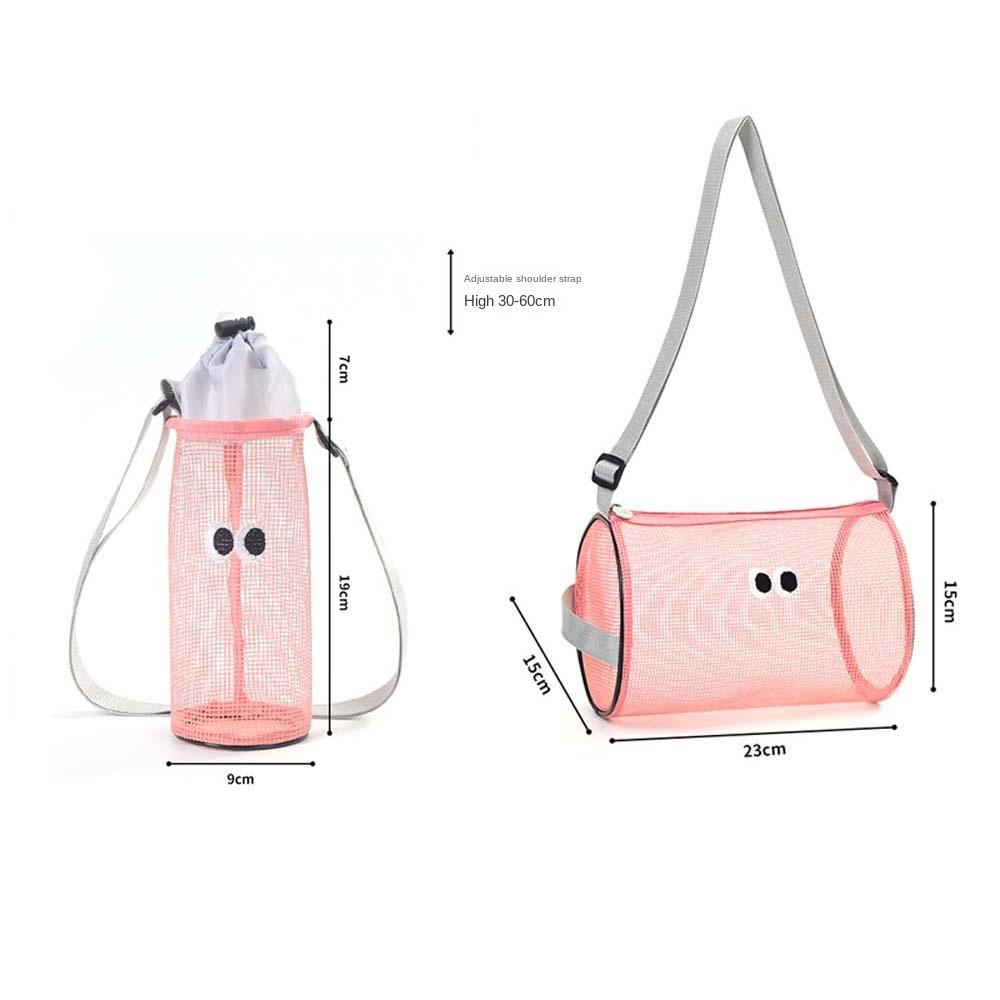 Handbag Mesh Shoulder Bag Korean Style Water Bottle Drawstring Bag Mesh Crossbody Bag  Summer