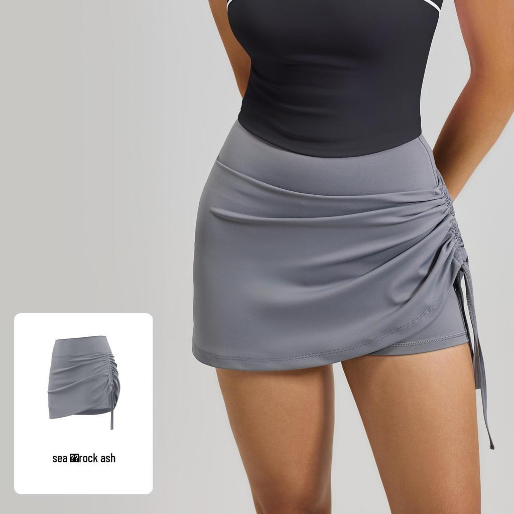 Damen High-Waist Sportrock mit Rüschen und Anti-Exposure Yoga-Shorts - Dehnbar, Atmungsaktiv, Neue Sommerkollektion