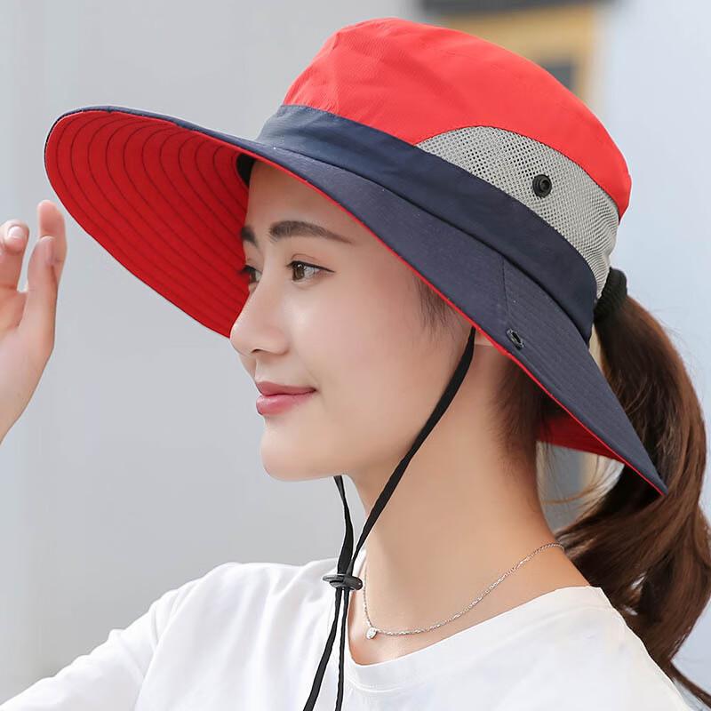 Women's Summer Outdoor Sun Protection Fisherman Hat Set