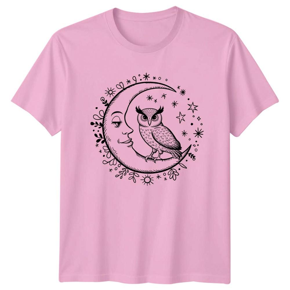 Owl On Moon TShirt Magic Celestial Tee Witchy Graphic Tshirt