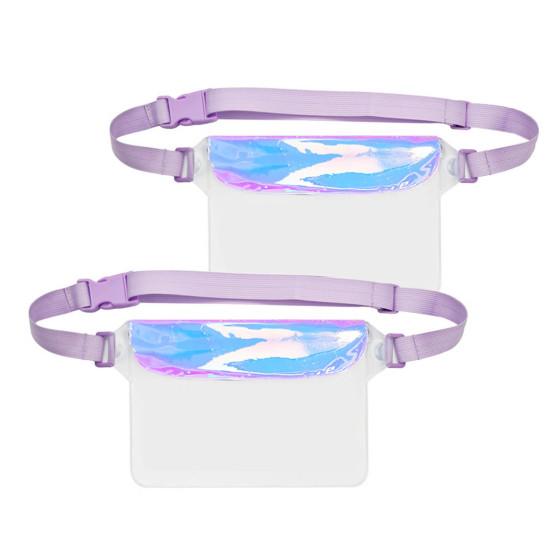 

1/2 шт. Водонепроницаемая поясная сумка с поясным ремнем, большой вместимости, регулируемый дизайн, плавательный чехол для телефона, сухая сумка на молнии 2pcs