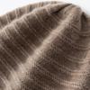 Women's Classic Striped Knit Hat - Warm, Ear-Protective, Solid Color Fashion for Autumn & Winter
