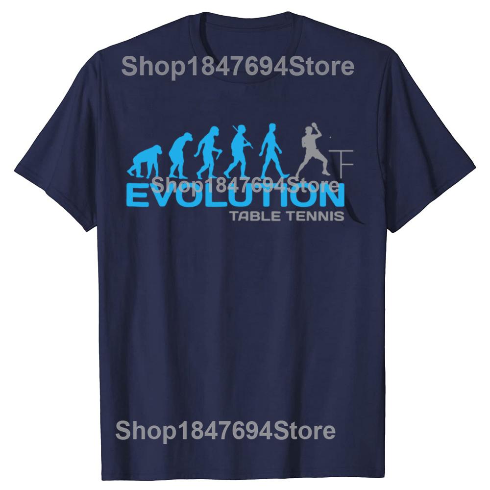 Funny Evolution Table Tennis Ping Pong Game Player T Shirts Graphic Cotton Streetwear Short Sleeve Birthday Gifts Summer T-shirt