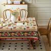 American Vintage Christmas Tablecloth Rectangular Woven Jacquard Fabric Dining Coffee Table