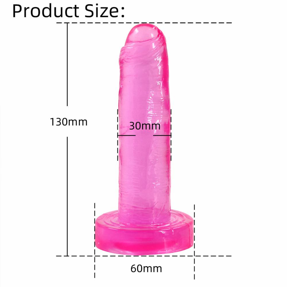 Soft Jelly Dildo Anal Butt Plug Realistic Penis Strong Suction Cup Erotic Dick G-spot Orgasm