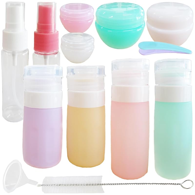 

reiri travel bottle shampoo Does not leak silicon lotion (colorful)