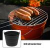 Mipcase Silicone Folding Bucket Grill Oil Bucket Liner Adjustable Height