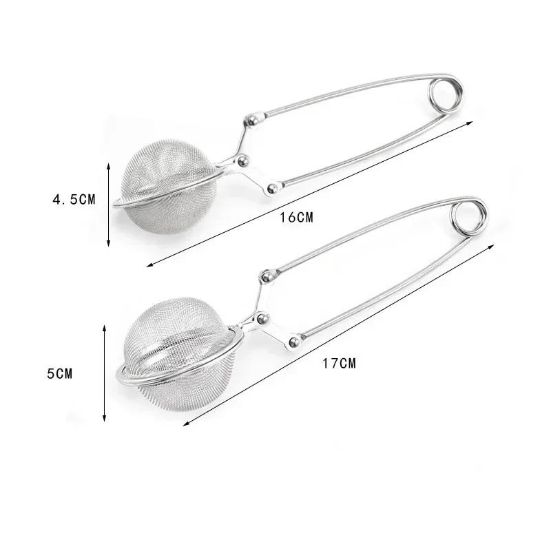 Practical Stainless Steel Tea Infuser Sphere Filter Ball Teaspoon Squeeze Creative Strainer Tea Drip Handle Seasoning Mesh
