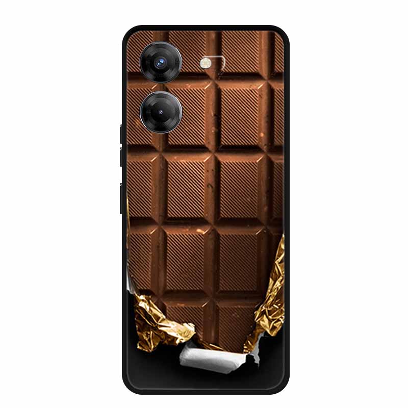 For Tecno Pova 5 Phone Case 6.78" Coque Black Bumper Silicone Soft Back Cover Case For Tecno Pova 5 Case Pova5 Funda Para Capa