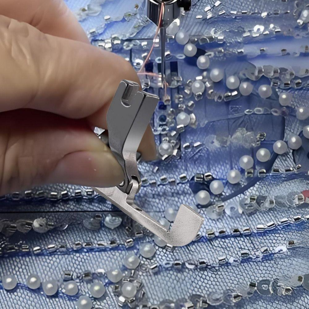 Bead-free Bead Sequin Special Presser Foot Easy to Use Beads Fixed Press Foot for Wedding Dresses
