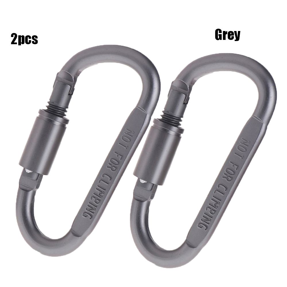 Aluminium Alloy Safety Keychain Buckles Climbing D Carabiner Spring Clips Camping Hiking Hooks