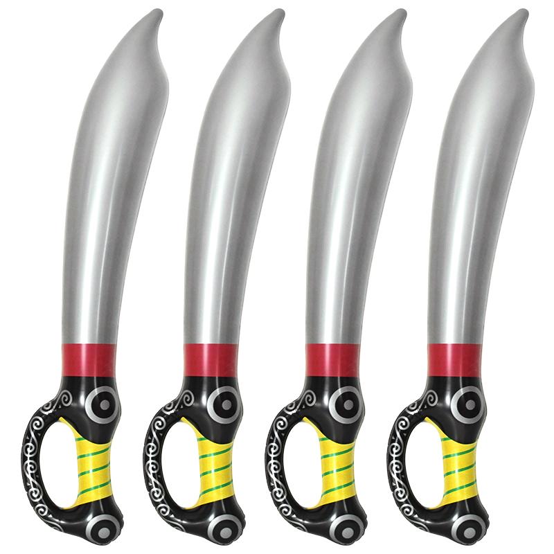 5Pcs Pirate Party Inflatable Sword Kids Pirate Theme Birthday Party Decor Favors Gift Toy Halloween Captain Cosplay Supply Props