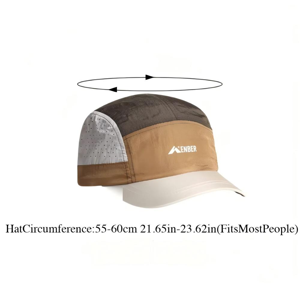 Short Brim Mesh Baseball Cap Unisex Quick-Dry Color Block Print Outdoor Hat for Sports Running Cycling