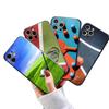 Black Frosted Apple 13 Pro Max TPU Phone Case with Basketball & Football Design
