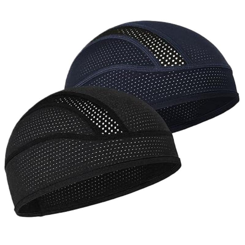 Cappello scheletro berretto piatto cappello in rete traspirante adatto per uomo e donna per fitness ciclismo, fodere per caschi da corsa e sotto cappelli