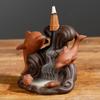 Ornamental Backflow Incense Burner Incense Holder Home Ornament with Dolphin Decor
