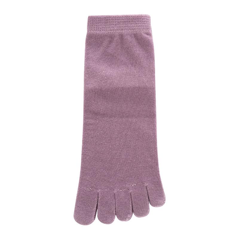 

Женские дышащие хлопковые носки до середины икры с пятью пальцами - Влагоотводящие для весны и лета One Size