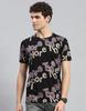Men Regular Fit Black Tshirt