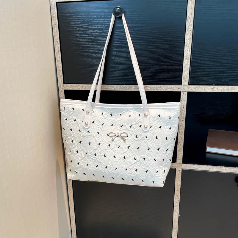 Large Capacity Summer Bow New Casual Shoulder Armpit Bag Class Commute Portable Tote Bag