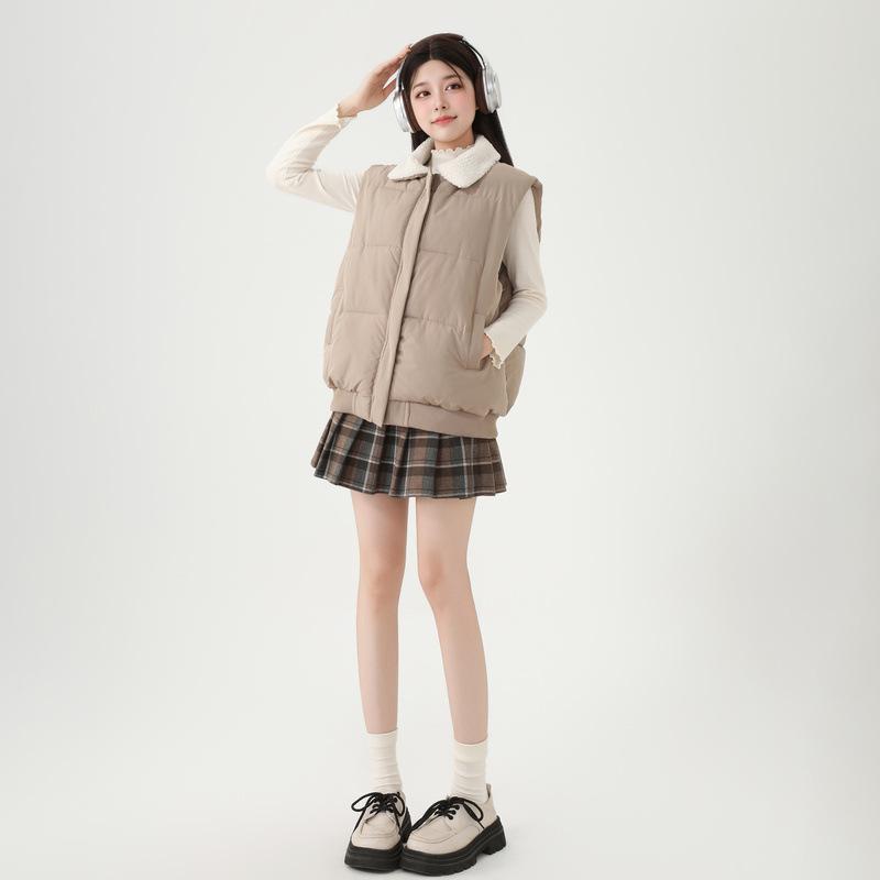 

Пуховый жилет женский жилет короткий осенне-зимний хлопковый жилет без рукавов хлопковый жилет верхняя куртка XXL хаки