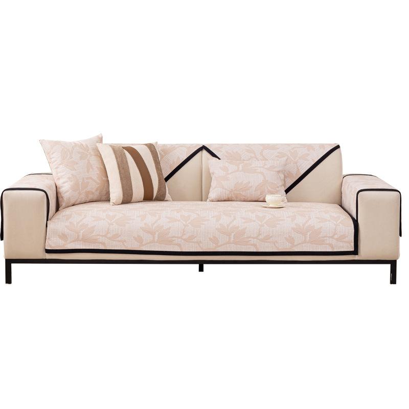 New Light Luxury Jacquard Anti-Cat Claw Sofa Cushion Universal Non-Slip Simple Sofa Seat Cushion Cover Back Towel