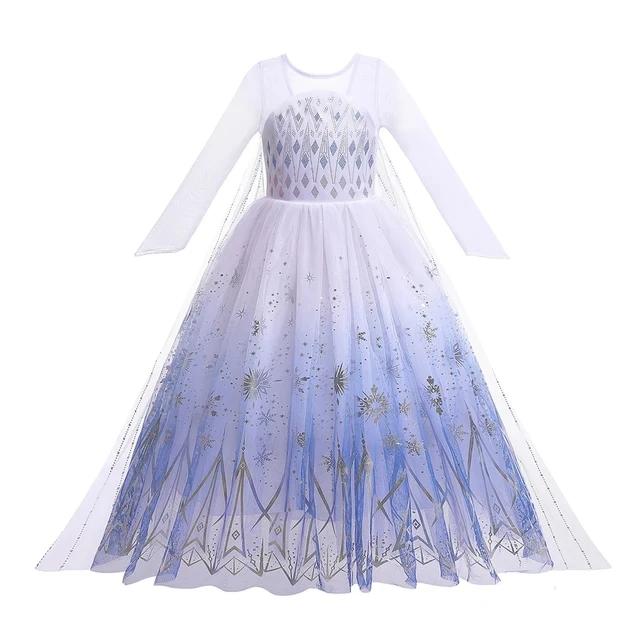 Snow Queen Girls Dress Princess Anna Elsa 2 Dresses Kids Fancy Children Vestidos Birthday Carnival Fancy Party Disguise