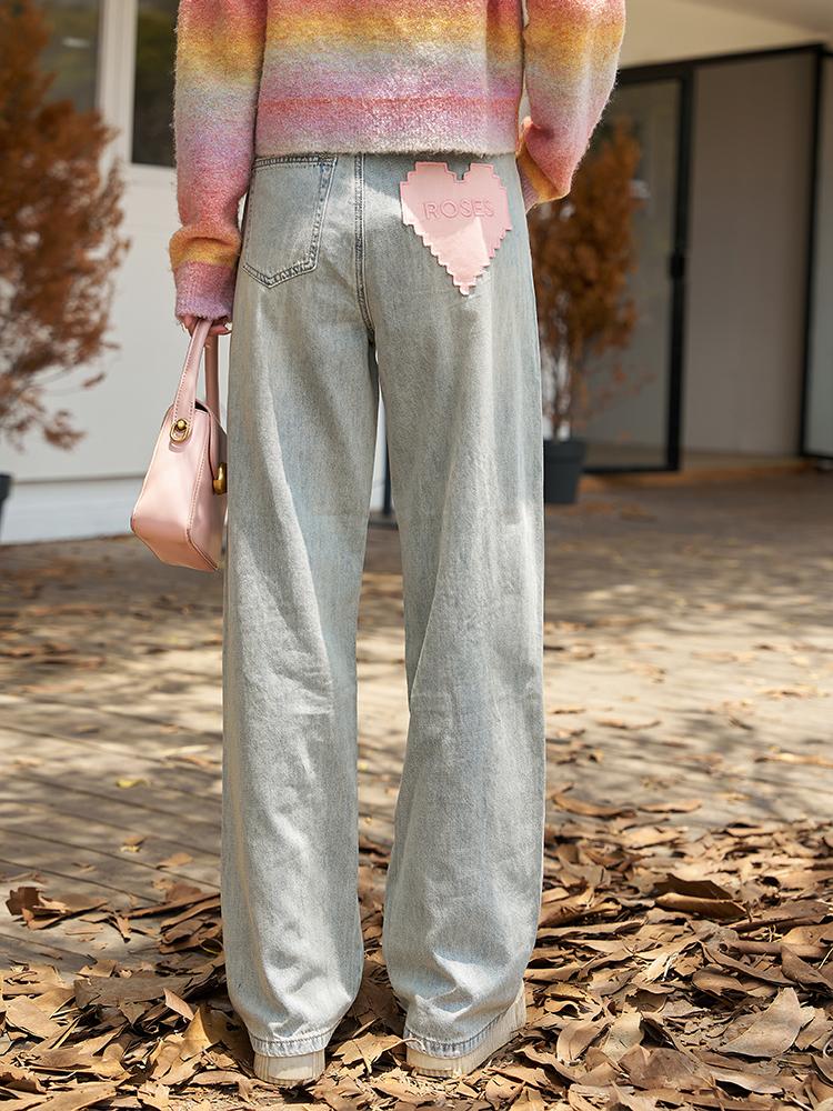 Mishow Jean for Women 2020 Autumn New Vintage 100% Cotton High Waist All-match Loose Commuter Elegant Female Pant MXC39K0101