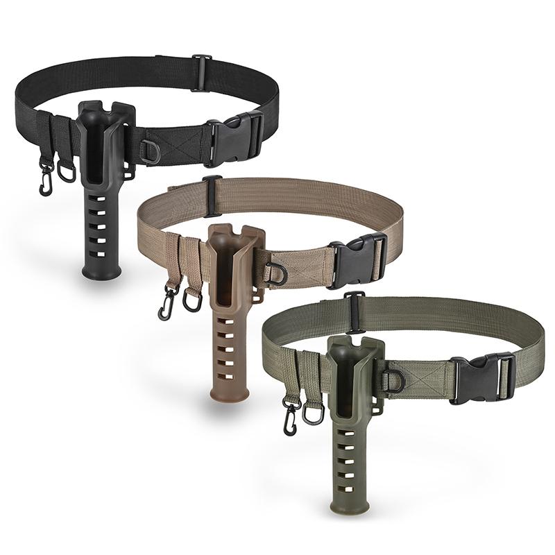 Portable Belt Rod Holder Fishing Gear Tackles Accessories Adjustable Waist Fishing Rod Holder Fishing Rod Pole Inserter